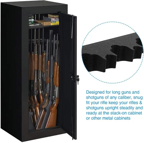 Vista 7 de Estante de barril de rifle de espuma duradero para armario de pistola apilable, colgador universal para pistola con tira magnética y tornillos