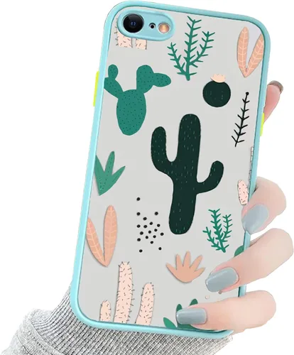 Vista 24 de Funda compatible con iPhone 11 con patrón de cactus transparente, bonita funda verde para iPhone 11 para niñas y mujeres, diseño 3D, parte trasera