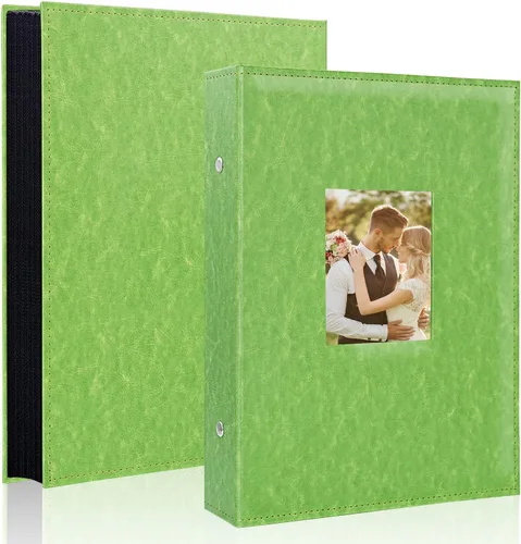 Vista 2 de Artmag Álbum de fotos de 4 x 6 pulgadas, 300 fotos, gran capacidad para bodas, familia, cubierta de cuero, álbumes de fotos con capacidad para 300