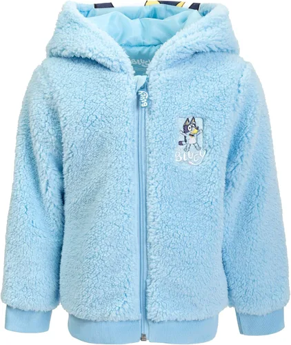 Vista 5 de Bluey Bingo Cozy Sherpa - Sudadera con capucha para cosplay con cremallera para niños pequeños