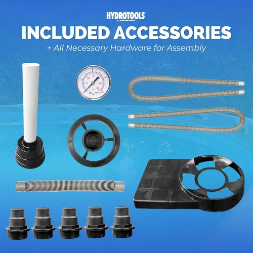 Vista 8 de Swimline Hydrotools Bomba de filtro de arena para piscina de 12 pulgadas para piscinas elevadas y enterradas Intex Bestway Sistema completo de 1/3