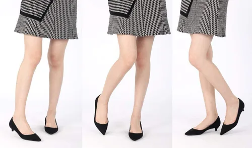 Vista 6 de Zapatos de tacón de gatito para mujer, clásicos, cerrados, puntiagudos, de 2 pulgadas, sin cordones, formal, para oficina, trabajo, boda, zapatos