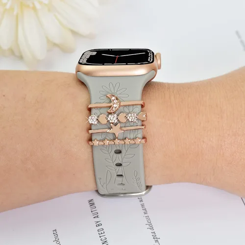 Vista 5 de Correa de silicona deportiva suave de repuesto para Apple Watch Series 10, 9, 8, 7, 6, 5, 4, 3, 2, 1, SE