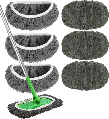 Vista 10 de Almohadillas de Microfibra Reutilizables para Trapeador Almohadillas Húmedas Lavables Compatibles con Repuestos de Almohadillas Swiffer Sweeper