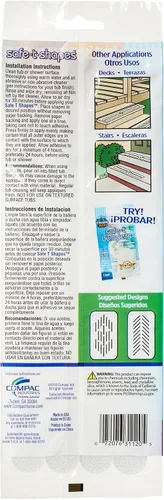 Vista 2 de Compac Select - Tiras en T seguras, apliques funcionales de baño para bañeras y duchas, calcomanías de baño antideslizantes para mantener a los Claro