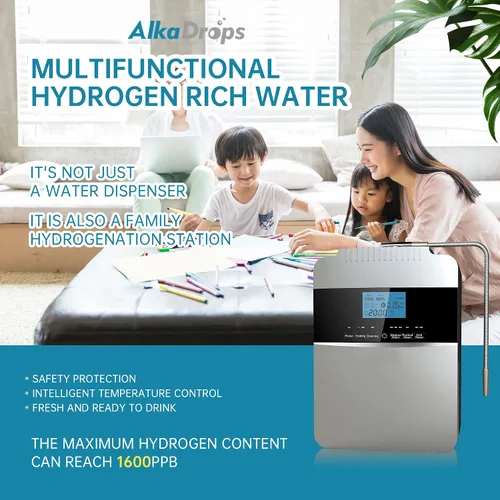 Vista 4 de Máquina purificadora de agua ionizador de agua ORP+500 a -800 PH 2.5-11.2 Ácido alcalino Agua El mejor sistema de filtración de agua alcalina