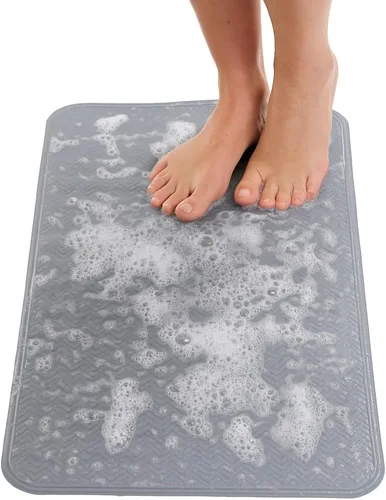 Vista 14 de ENKOSI Tapete de ducha antideslizante – Alfombra de baño para suelos de bañera y ducha – Alfombra antideslizante con fuerte agarre de ventosa