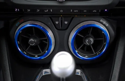 Vista 9 de para accesorios de Camaro AC Manija de aire acondicionado Cubierta de ventilación de salida para Chevrolet Camaro 2016, 2017, 2018, 2019, 2020 Azul