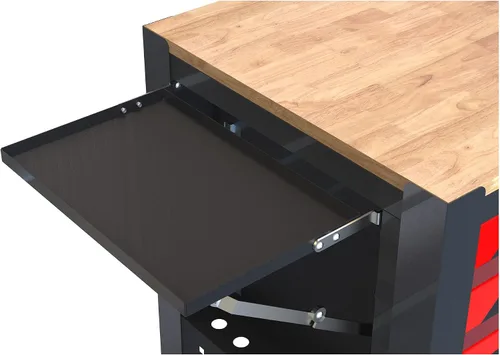 Vista 7 de FRANSOUL Carrito organizador de garaje con 4 cajones, armario de almacenamiento grande de alta capacidad y estante ajustable, para almacén, taller
