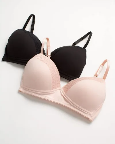 Vista 3 de Jessica Simpson Sujetador para mujer Paquete de 3 sujetadores de microfibra moldeados cómodos Copa BC Copa
