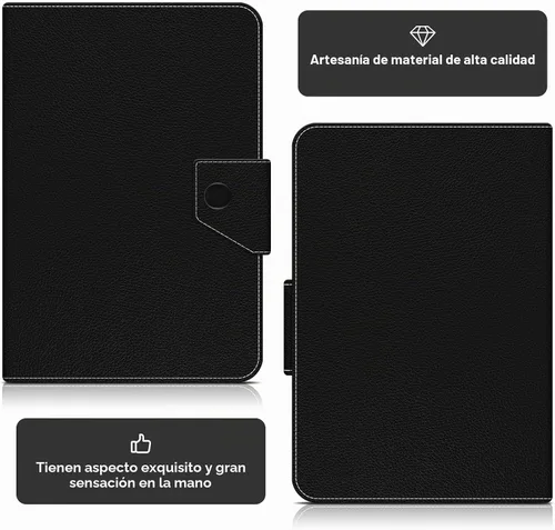 Vista 7 de DETUOSI - Funda universal para tablet Android de 7 pulgadas, color negro