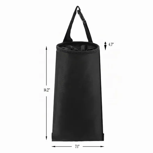 Vista 3 de Paquete de 2 bolsas de basura para automóvil, lavables, ecológicas, para colgar en la parte trasera del asiento, bolsa de basura para automóvil