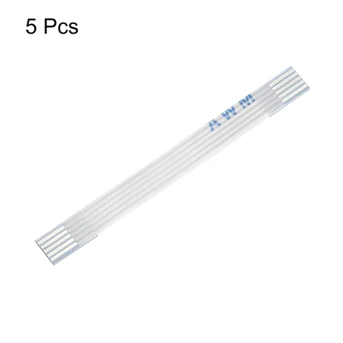 Vista 3 de uxcell Cable plano flexible, 5 pines de 0.020 in de paso de 1.181 in, FPC FFC, cable de cinta flexible para TV LCD, audio para automóvil