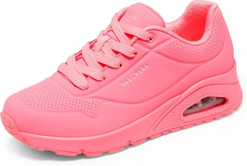 Vista 37 de Skechers Tenis UNO Stand on Air para mujer Tenis casuales, plantilla de espuma viscoelástica refrigerada por aire, amortiguación visible de Rojo