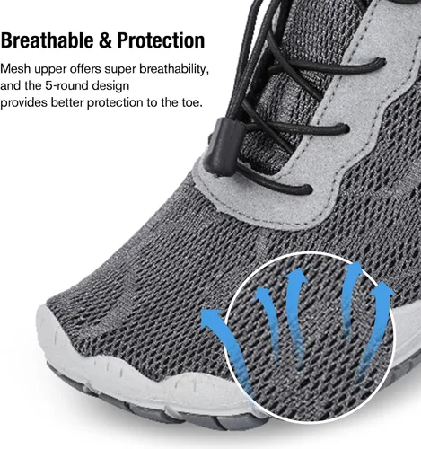 Vista 3 de HIITAVE - Zapatos acuáticos y con sensación de pies descalzos para hombre, calcetines acuáticos de secado rápido para deportes al aire libre