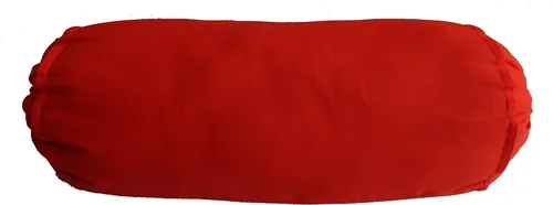 Vista 3 de Funda de almohada roja – Funda redonda para el cuello, para cama, sofá, silla, sofá, salón, algodón, 6 pulgadas de diámetro x 15 pulgadas de largo