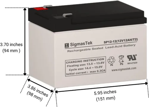 Vista 2 de SigmasTek Razor MX650 Dirt Rocket - Batería compatible con 3 unidades, 12 V, 12 Ah F2
