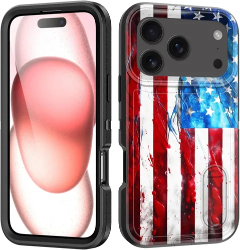 Vista 103 de Funda para iPhone Air con soporte integrado, a prueba de golpes, polvo y caídas, 3 capas, grado militar, funda protectora para iPhone Air de 6.5