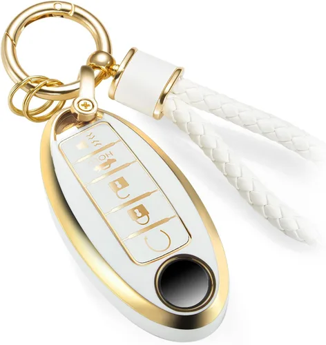 Vista 43 de Funda para Llavero Mercedes con Llavero de Cuerda Trenzada de Metal, Funda de Llave Suave Mejorada para Carcasa de Llavero Remoto Inteligente Sin