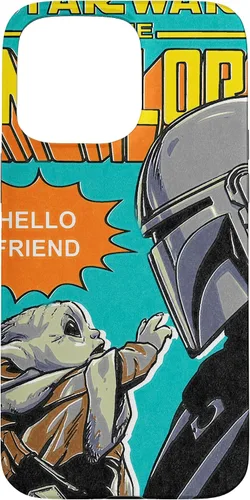 Vista 30 de Funda para iPhone 14 Pro Max Star Wars The Mandalorian Mando y el Niño