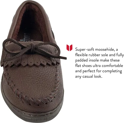Vista 4 de Minnetonka Mocasín Kilty con flecos Moosehide para mujer