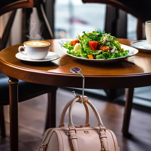 Vista 7 de Set de 3 ganchos Cheliz percheros, perchero para mesa, soporte para perchero, para colgar bolsos de mujer