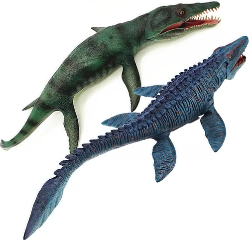 Vista 14 de Figura de acción de Mosasaurus, juguete realista de dinosaurio de mandíbula ancha, monstruo marino Mosasaurus, modelo de animal oceánico de plástico