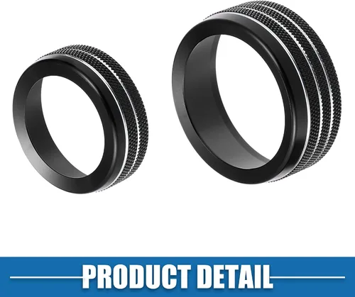 Vista 6 de 3 piezas Calcomanías para Perillas de Aire Acondicionado de Automóvil Cubierta de Perilla de Interruptor de Radio AC para Dodge Durango 2017-2020