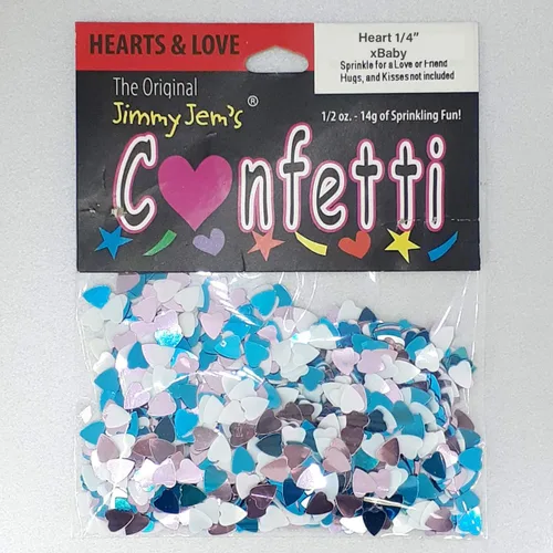 Vista 2 de Confetti Heart 1/4" Baby Mix - Paquete al por menor #8637 QS0