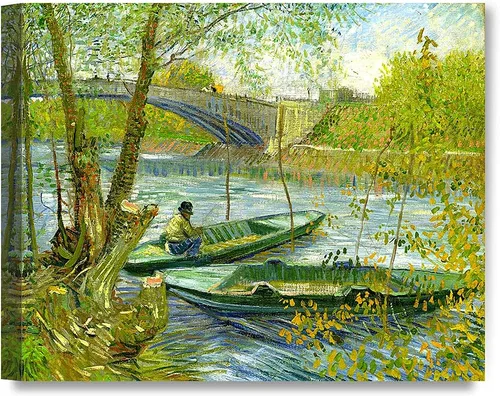 Vista 30 de Serie de pinturas de Vincent Van Gogh (favoritos). Reproducción de arte clásico de Van Gogh, impreso en lienzo, Algodón, Almond Blossom, 16x20