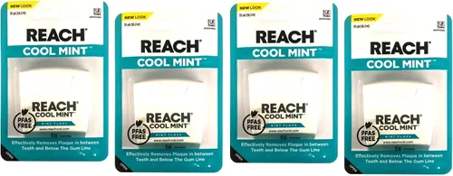 Vista 2 de REACH Hilo dental, menta fresca 55 yardas (paquete de 4)