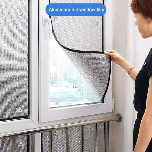 Vista 7 de Película aislante de película aluminizada, película opaca total para ventana con control de calor, antirreflejos, bloqueo solar, película