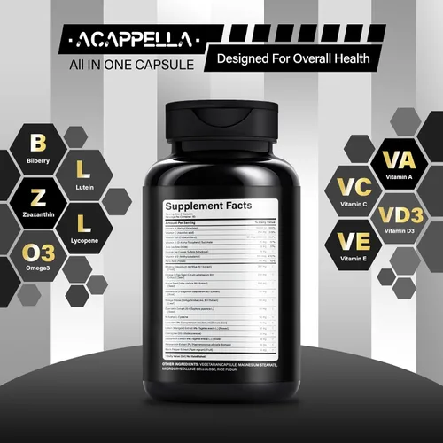Vista 2 de ACAPPELLA Suplementos de luteína y zeaxantina con cápsula de extracto de semilla de uva y cápsula de extracto de semilla de uva Cápsulas