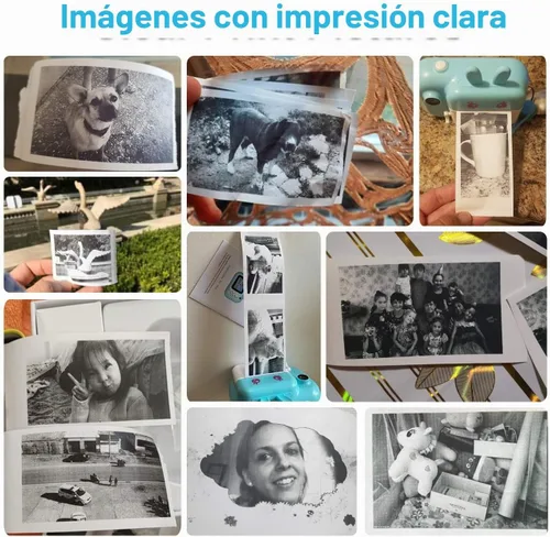 Vista 6 de Rollo de papel de impresión de 10 rollos de repuesto funciona con cámara instantánea MINIBEAR Instantánea, apto para la mayoría de los niños, rollo