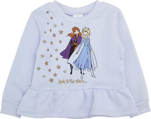 Vista 2 de Disney Frozen - Conjunto de suéter y jogger para niñas de 2 piezas, diseño de Elsa y Anna
