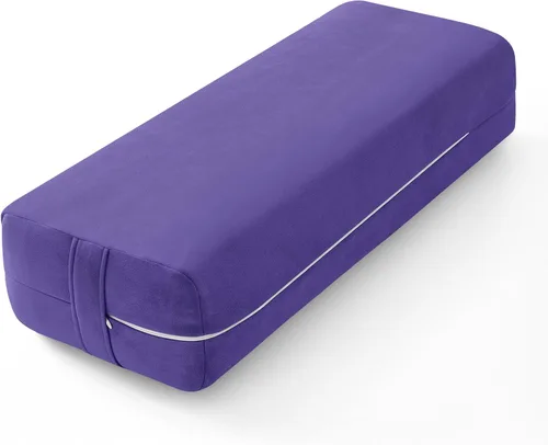 Vista 8 de Wellsin Cojín Rectangular para Yoga Bolster - Almohada de Meditación con Funda de Gamuza Lavable, 27"X10"X5.5