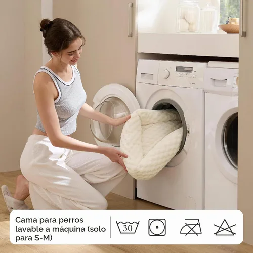 Vista 8 de Bedsure Camas lavables y esponjosas para perros pequeños y medianos, 25 Crema