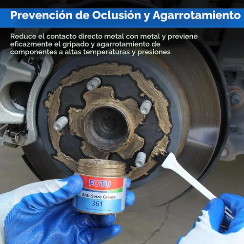 Vista 5 de FOTU 361 Lubricante de Rosca de Cobre Antiadherente de Alta Temperatura, para Pernos, Tuercas y Piezas Roscadas - Resistente a la Óxidación