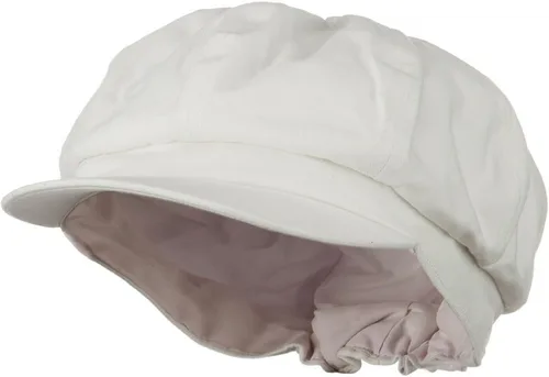 Vista 10 de Gorra de periódico de gran tamaño elástico de algodón Negro