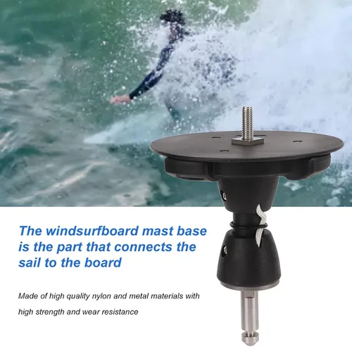 Vista 6 de Kadimendium Base de mástil de surf, base de mástil de windsurf 360° universal negro para exteriores