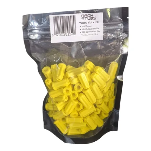 Vista 3 de Rackstud M6 Nut - Paquete de 100 tuercas de repuesto para tuercas de jaula tradicionales, se adapta a todas las series II, incluyendo nuevo dúo Negro