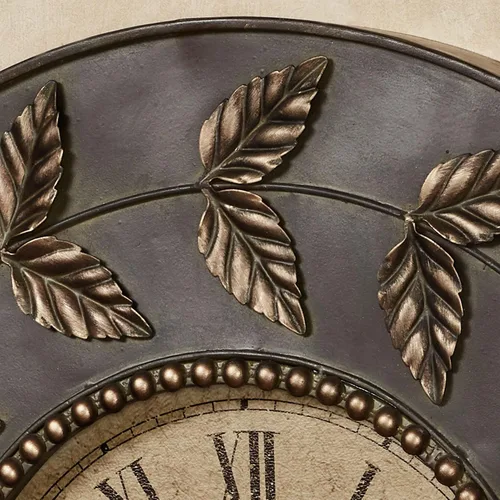 Vista 4 de Touch of Class Dixon Leaf - Reloj de pared (bronce/dorado)