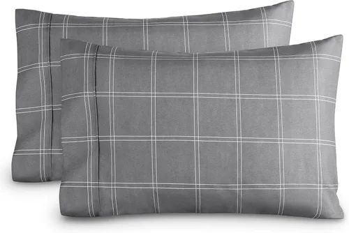 Vista 62 de Bare Home Juego de 2 fundas de almohada de microfibra de tamaño estándar, fundas de almohada refrescantes, doble cepillado, fácil cuidado, cierre