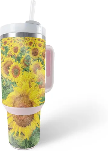 Vista 30 de MightySkins - Vaso con purpurina brillante compatible con Stanley The Quencher H2.0 FlowState de 40 onzas, morado sólido, acabado protector