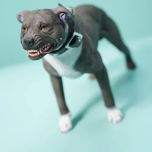 Vista 3 de JXK American Pit Bull Terrier - Figura coleccionable de resina para Jxk129a