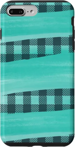 Vista 9 de Funda a cuadros para iPhone 14 Pretty Teal TURQUESA SOUTHERN WESTERN
