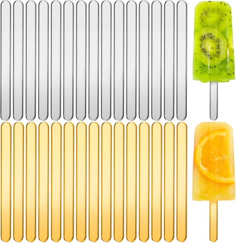 Vista 15 de 30 palitos acrílicos reutilizables para tartas, moldes para tartas, espejos, palitos de helado, molde para tartas para el hogar, pasteles, dulces