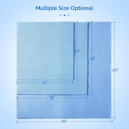 Vista 7 de JMU Envoltura de esterilización autoclave CSR de 12 x 12 pulgadas, 50 piezas SMMS no tejidas, esterilización con vapor y EO, almohadillas azules