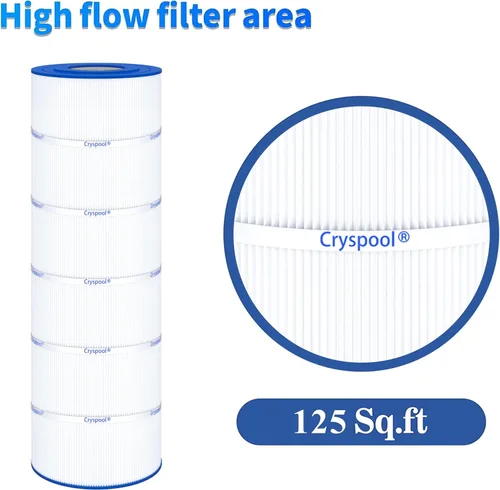 Vista 6 de Cryspool® 08058 Filtro compatible con PWWPC125B, Sta-Rite PXC-125, Posi-Clear PXC-150, C-8413, FC-2575,Cartucho de filtro de piscina de 125 pies
