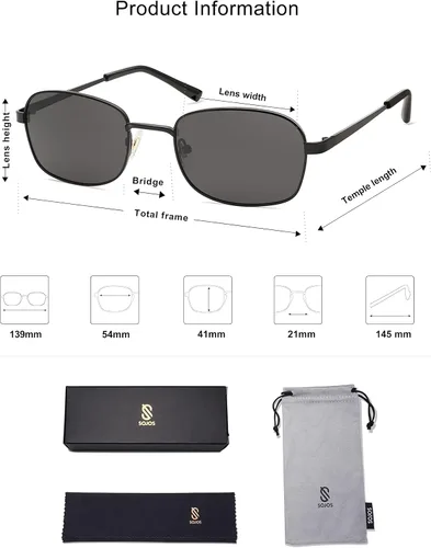 Vista 5 de SOJOS Retro Polarized Oval Sunglasses for Women Men Trendy Classic Shades UV400 Protection SJ1177